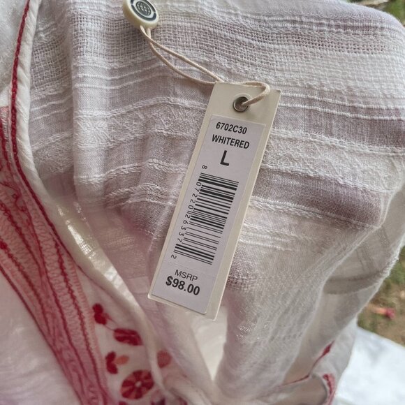 NWT - MAX STUDIO White / Red Tank Top - Sz L - Picture 10 of 10